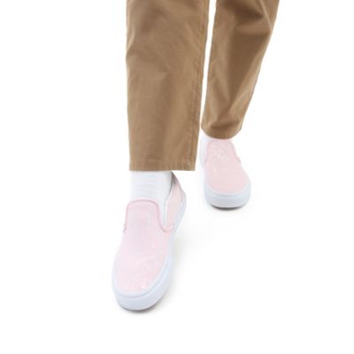 Pink suede slip on platform clearance vans