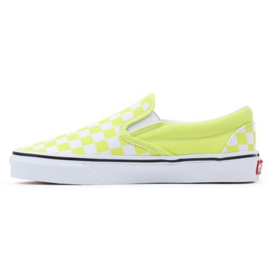 Vans slip store on checkered yellow