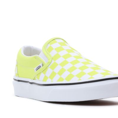 Vans checkerboard slip store on yellow