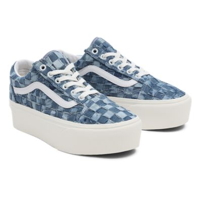 Woven Old Skool Stackform Shoes, Blue