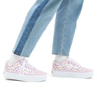 Pink best sale square vans