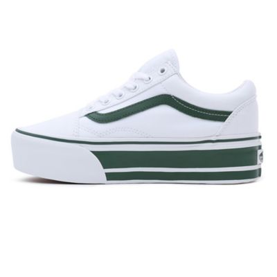 Green vans 2024 tennis shoes