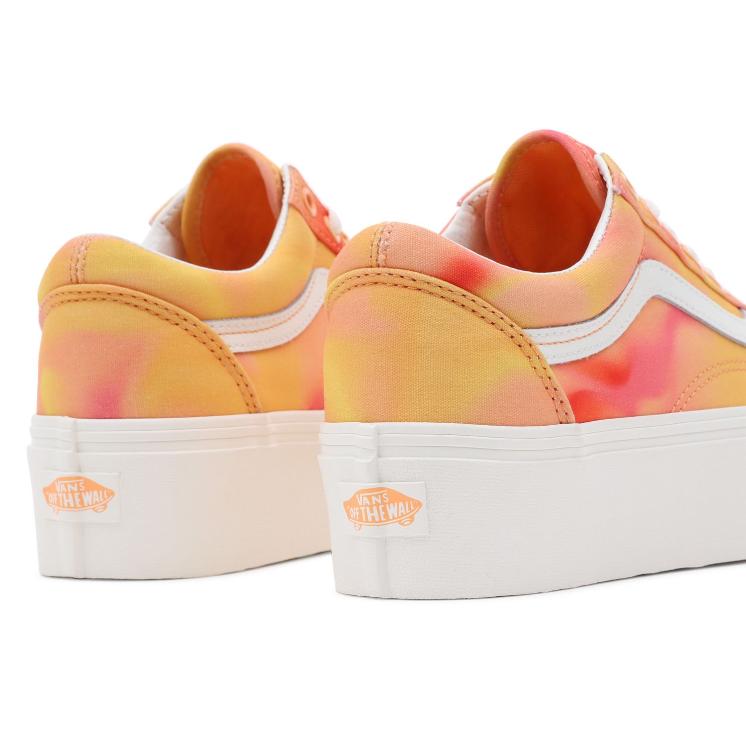 Orange and clearance pink vans