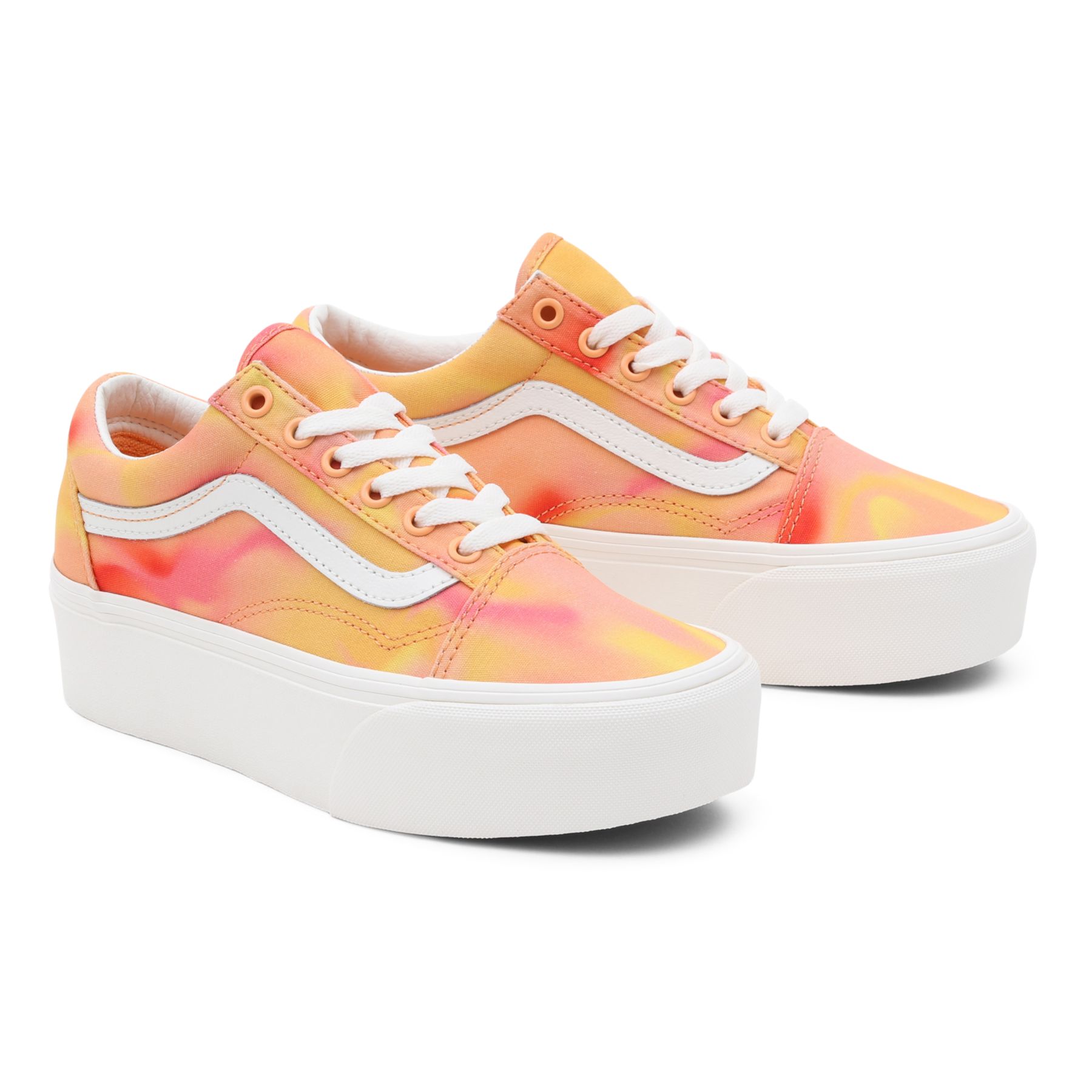 Orange & white on sale vans