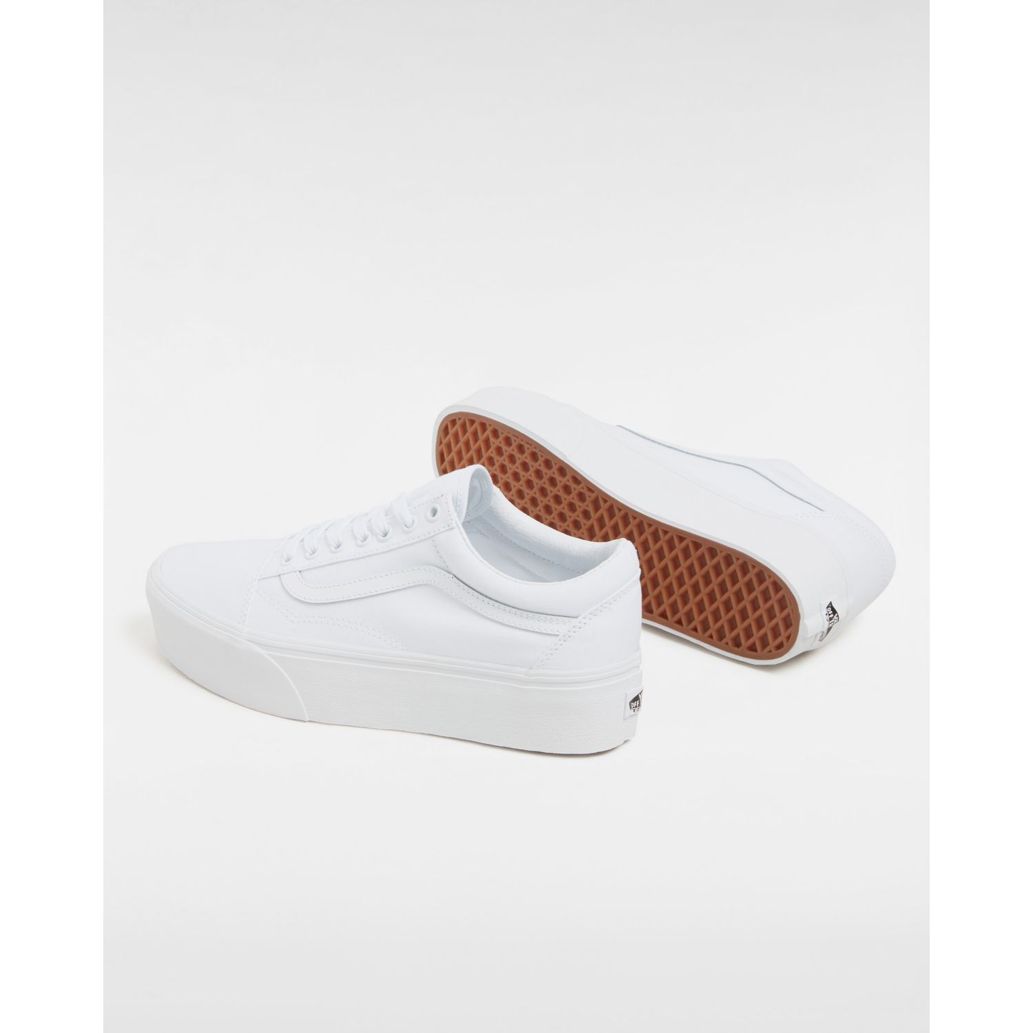 Vans old skool on sale white leather black stripe