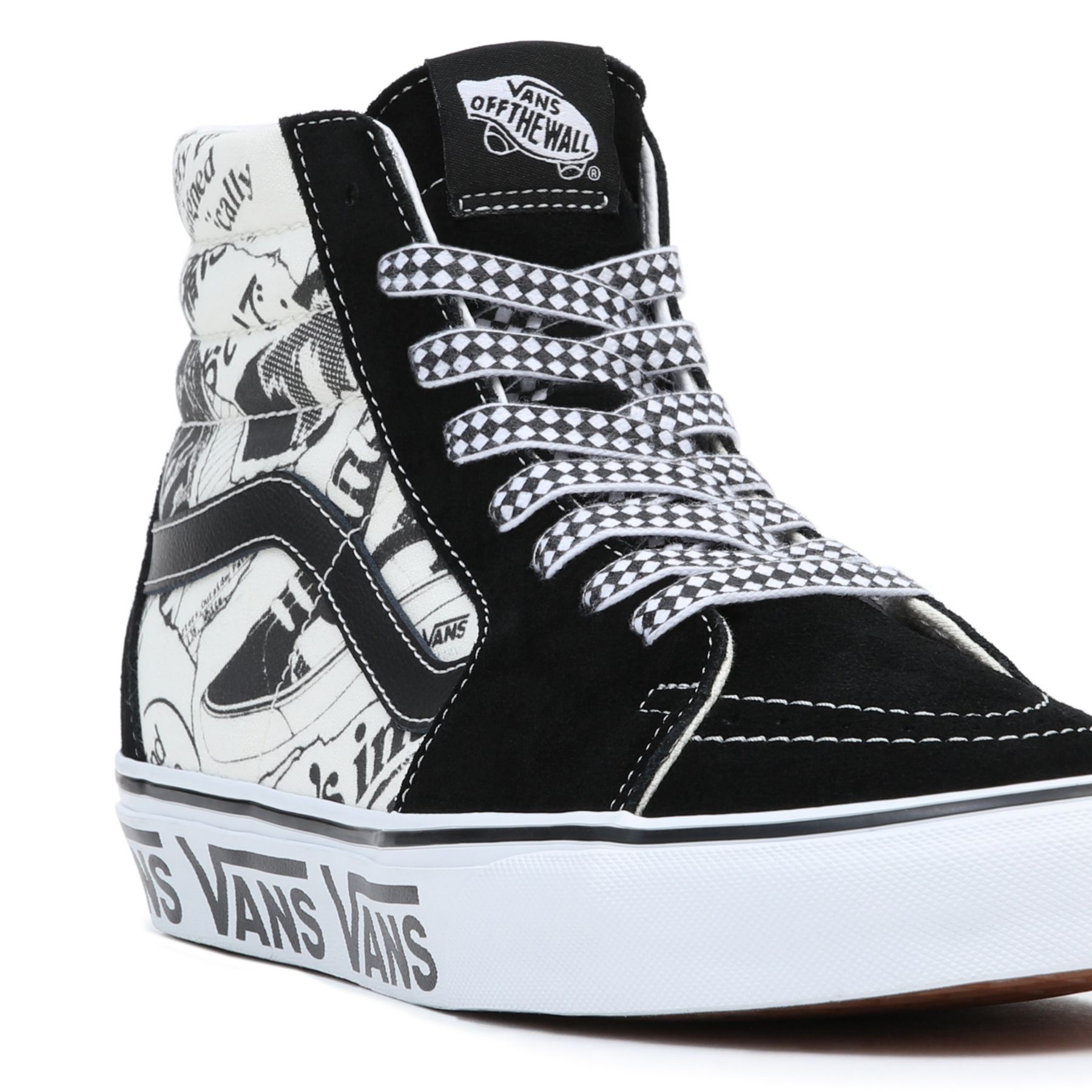 Vans black clearance and white vans