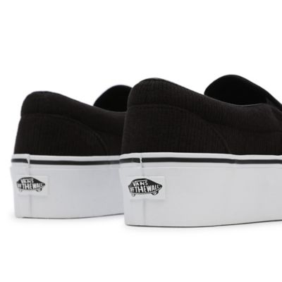 Rib knit sale slip on vans