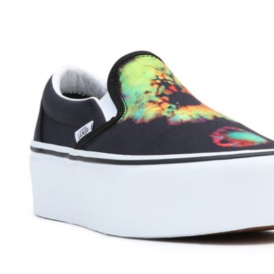 Black and best sale colorful vans