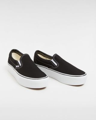 All black slip on deals vans womens