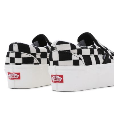 Woven Check Classic Slip On Stackform Shoes