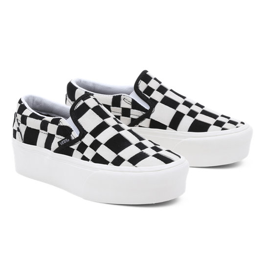 Woven Check Classic Slip-On Stackform Shoes | Vans