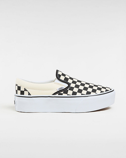 Vans Classic Slip-on Stackform Schuhe (checkerboard Black/classic White) Damen Weiß