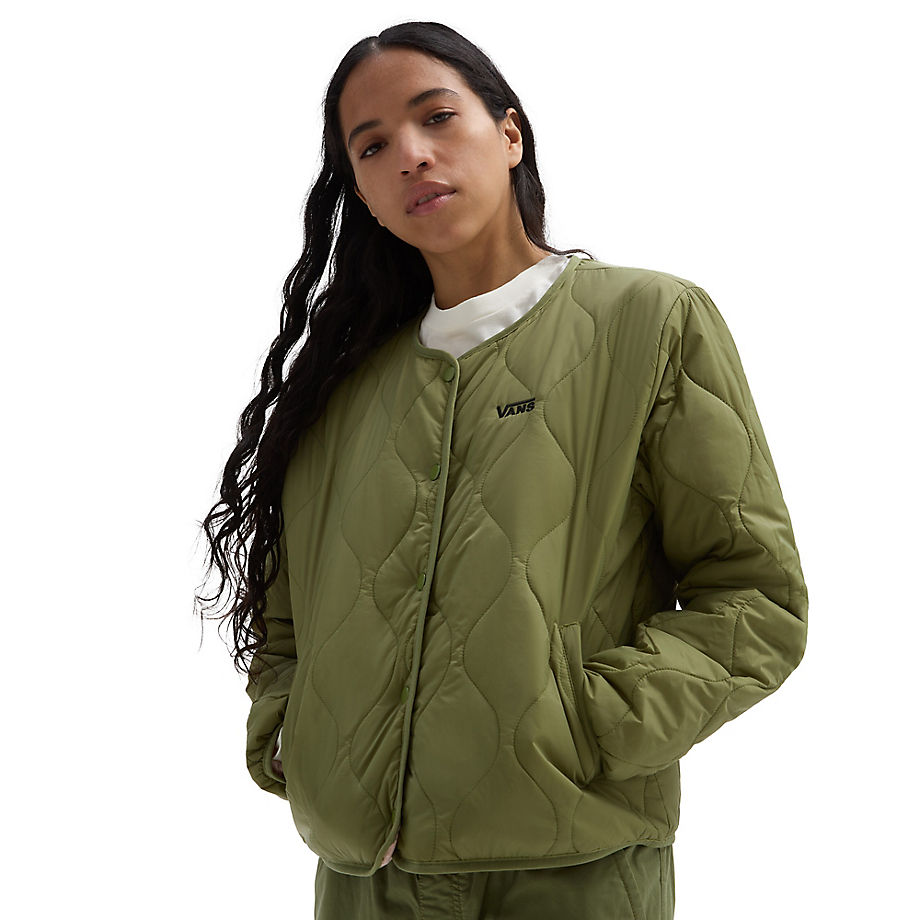 Vans Chaqueta Con Forro Force Os Short Reversible (loden Green/ros) Mujer Verde