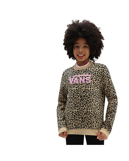 Dziewczęca bluza Leopard Spot Crew (8-14 lat) | Vans
