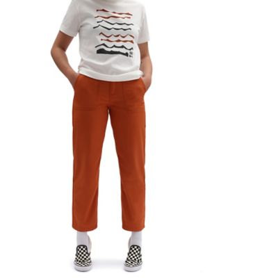 Vans pants shop womens Orange