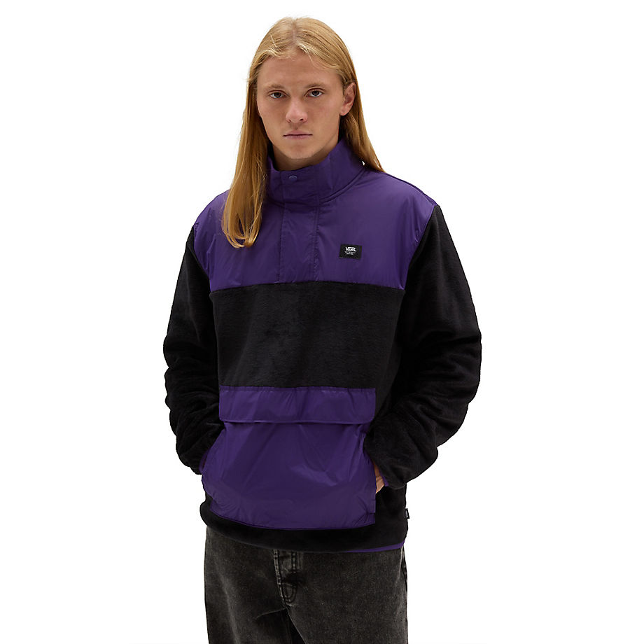 Vans Mammoth Fleece Pullover (black/violet In) Men Purple