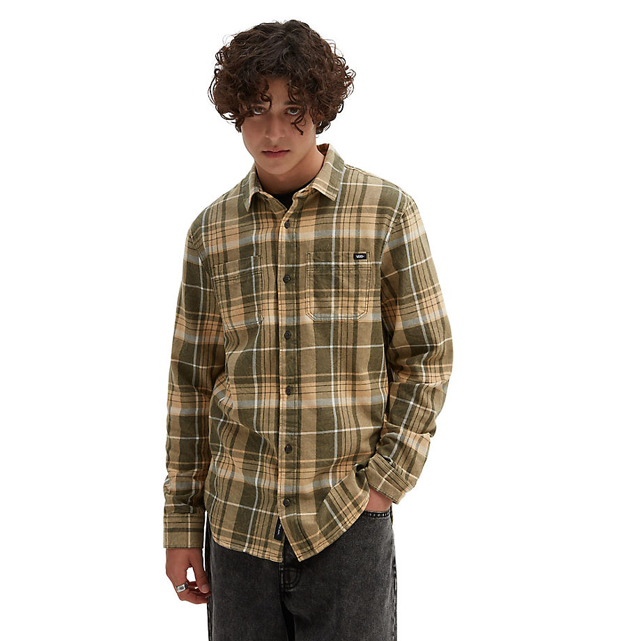 Vans Peddington Long Sleeve Shirt(grape Leaf/taos Taupe)