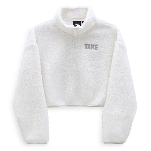 Varsity+Warm-Up+Half+Zip+Crop+Pullover