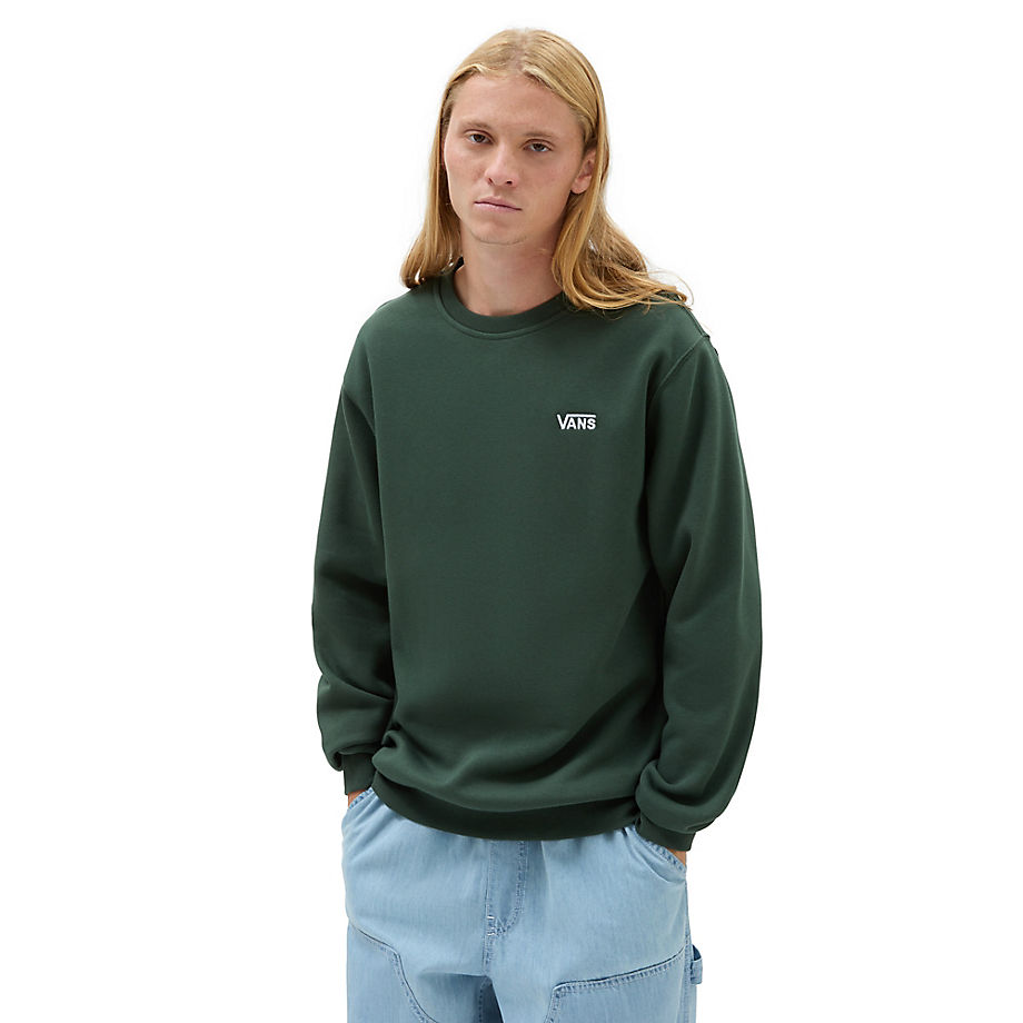 Vans Core Basic Crew Sweatshirt (deep Forest) Men Green
