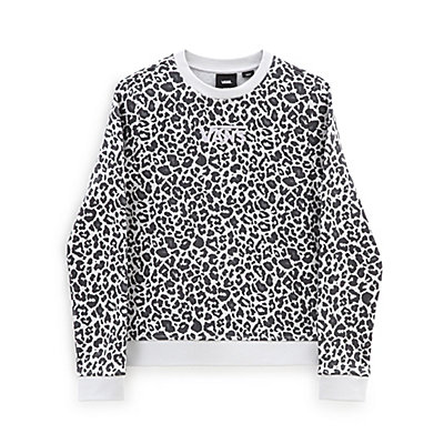 Girls Snow Leopard Crew Sweatshirt (8-14 years)