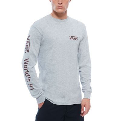 WORLDS #1 Long Sleeve T-Shirt | Grey | Vans